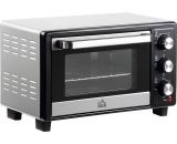 HOMCOM Convection Mini Oven, 16L Countertop Electric Grill, Toaster Oven with Adjustable Temperature, 60 Min Timer, Crumb Tray, Wire Rack, 1400W 800-083V70 5056534521455